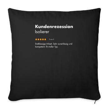 Isolierer I Isolierfacharbeiter oder - Sofakissenbezug 45 x 45 cm - Schwarz - Vorne