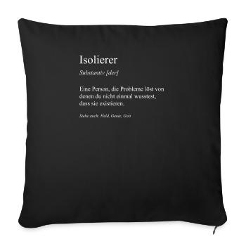 Isolierer I Isolierfacharbeiter oder - Sofakissenbezug 45 x 45 cm - Schwarz - Vorne