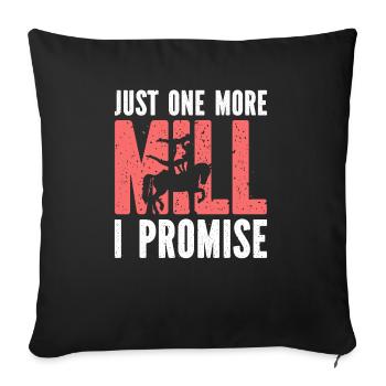Voûte juste un moulin de plus je vous promets - Housse de coussin décorative 45 x 45 cm - noir - Devant