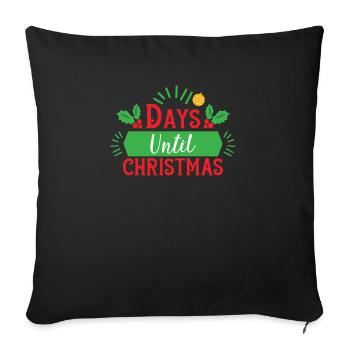 Jours jusqu’à Noël Noël - Housse de coussin décorative 45 x 45 cm - noir - Devant