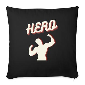 Gym Deadlifts Workout love - ma déroute de fitness de passe-temps - Housse de coussin décorative 45 x 45 cm - noir - Devant