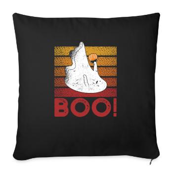 Boo Cute Ghost Saying Ghosts Spooky Halloween - Sofakissenbezug 45 x 45 cm - Schwarz - Vorne