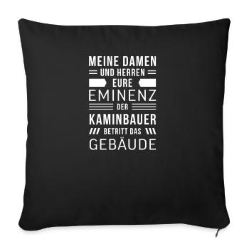 Kaminbauer I Luftheizungsbau Motiv für - Sofakissenbezug 45 x 45 cm - Schwarz - Vorne