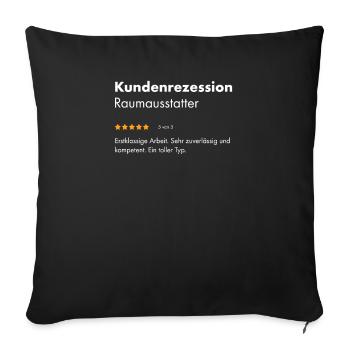 Raumausstatter I Handwerker Gestaltung Motiv für - Sofakissenbezug 45 x 45 cm - Schwarz - Vorne
