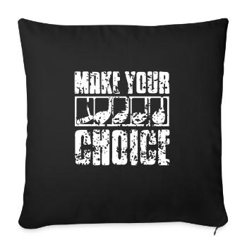 Make Your Choice Vintage Golfing T-Shirt Present - Sofa pillowcase 17,3'' x 17,3'' (45 x 45 cm) - black - Front