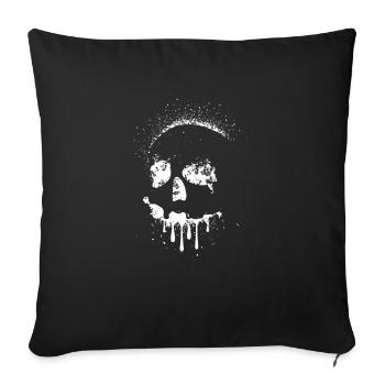 Human Skull Mansion Haunted Spooky Funny Horror - Sofa pillowcase 17,3'' x 17,3'' (45 x 45 cm) - black - Front