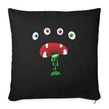 Halloween Monster Face Costume Cute Toddler - Sofa pillowcase 17,3'' x 17,3'' (45 x 45 cm) - black - Front