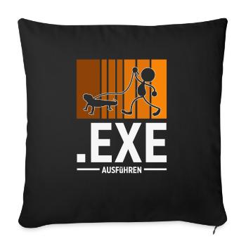 .exe ausführen Programmierer Programmieren - Sofakissenbezug 45 x 45 cm - Schwarz - Vorne