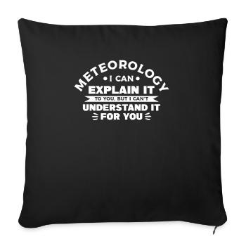 Météorologie Je peux vous l’expliquer Météorologue - Housse de coussin décorative 45 x 45 cm - noir - Devant
