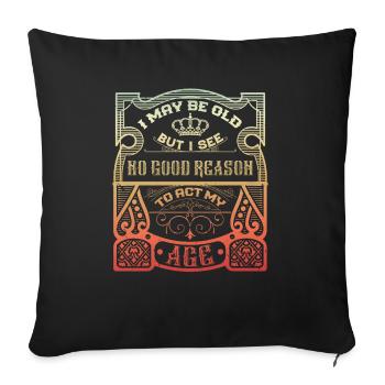 Motivant sarcastique Drôle Style de vie ironique - Housse de coussin décorative 45 x 45 cm - noir - Devant