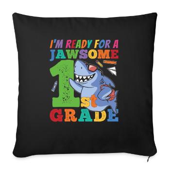 First Grader Awesome Back to School Lifestyle Gesc - Sofa pillowcase 17,3'' x 17,3'' (45 x 45 cm) - black - Front