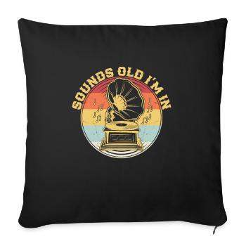 Retro Musik Vinyl Platte LP Sammler Geschenke Idee - Sofakissenbezug 45 x 45 cm - Schwarz - Vorne