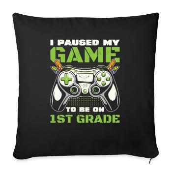 First Grader Awesome Back To School Gamer Lovers - Sofa pillowcase 17,3'' x 17,3'' (45 x 45 cm) - black - Front