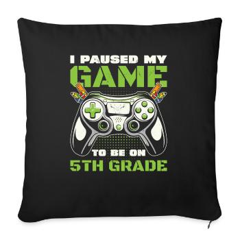Fifth Grader Awesome Back To School Gamer Lover - Sofa pillowcase 17,3'' x 17,3'' (45 x 45 cm) - black - Front