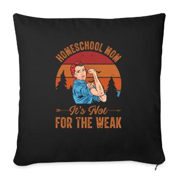 Homeschool Teacher Funny Gifts for Distance Learning - Sofa pillowcase 17,3'' x 17,3'' (45 x 45 cm) - black - Front