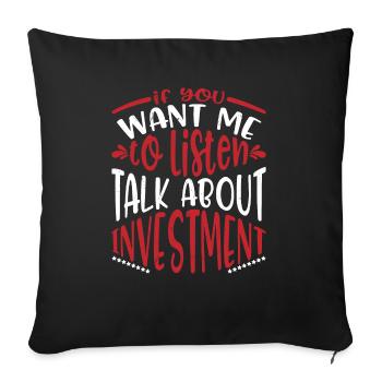 Budget Financial Management Analyst Lifestyle Geschen - Sofa pillowcase 17,3'' x 17,3'' (45 x 45 cm) - black - Front