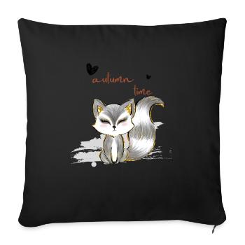 Leaf Autumn Tree Orange Fall Leaves Season - Sofa pillowcase 17,3'' x 17,3'' (45 x 45 cm) - black - Front