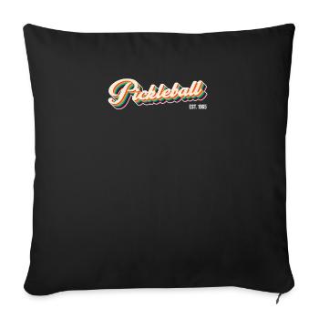 Retro Pickleball Est 1965 Pickleball Coach Player - Sofa pillowcase 17,3'' x 17,3'' (45 x 45 cm) - black - Front