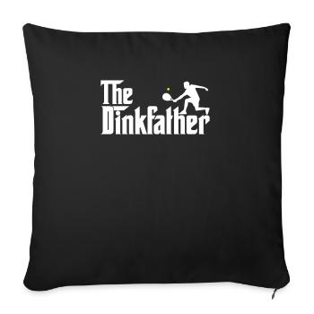The Dinkfather - Pickleball Player Paddleball Love - Sofa pillowcase 17,3'' x 17,3'' (45 x 45 cm) - black - Front