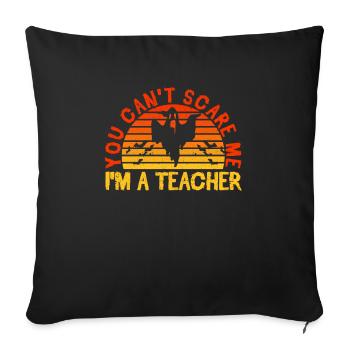 Lustiger Halloween-Lehrergeist Du kannst mich nich - Sofakissenbezug 45 x 45 cm - Schwarz - Vorne