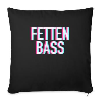 Fat Bass Raver Design - Sofa pillowcase 17,3'' x 17,3'' (45 x 45 cm) - black - Front