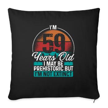 59 Birthday Idea Men Birthdays Funny 59 Year Old - Sofa pillowcase 17,3'' x 17,3'' (45 x 45 cm) - black - Front