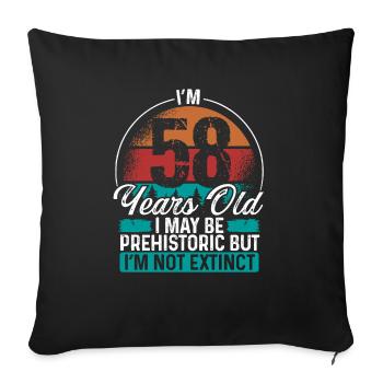 58 Birthday Idea Men Birthdays Funny 58 Year Old - Sofa pillowcase 17,3'' x 17,3'' (45 x 45 cm) - black - Front