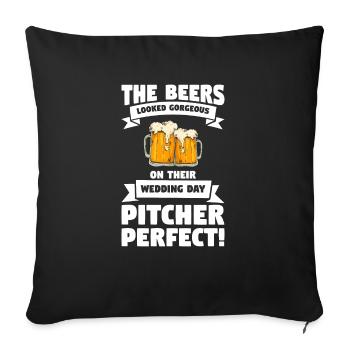 Beers Looked Gorgeous On Their Wedding Day Pitcher - Sofakissenbezug 45 x 45 cm - Schwarz - Vorne