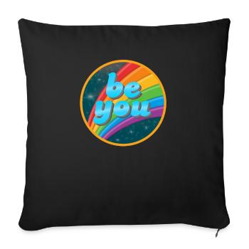LGBTQ Be You Gay Pride LGBT Ally Rainbow Flag - Sofakissenbezug 45 x 45 cm - Schwarz - Vorne