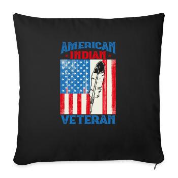 Native American Indian Indigenous Pride History - Sofakissenbezug 45 x 45 cm - Schwarz - Vorne
