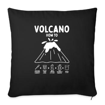 Volcano How To Geology Geologist Mineralogy - Sofakissenbezug 45 x 45 cm - Schwarz - Vorne