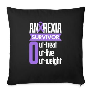 Being Thing Doesnt Define Who I Am - Sofa pillowcase 17,3'' x 17,3'' (45 x 45 cm) - black - Front