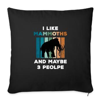 Mammut - Sofakissenbezug 45 x 45 cm - Schwarz - Vorne