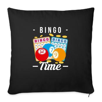 Bingo Time Shirt Gift - Sofa pillowcase 17,3'' x 17,3'' (45 x 45 cm) - black - Front