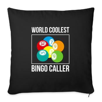 World Coolest Bingo Caller Shirt Gift - Sofa pillowcase 17,3'' x 17,3'' (45 x 45 cm) - black - Front