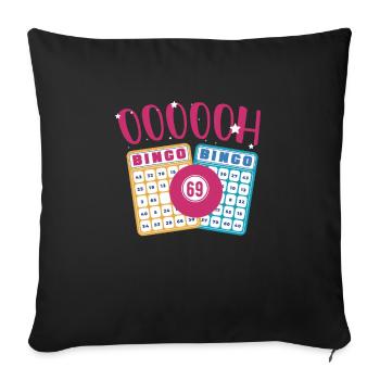 OOOOH Bingo Shirt Gift - Sofa pillowcase 17,3'' x 17,3'' (45 x 45 cm) - black - Front