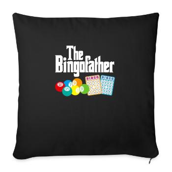 Le cadeau de chemise Bingofahter Père Papa Fête des pères - Housse de coussin décorative 45 x 45 cm - noir - Devant