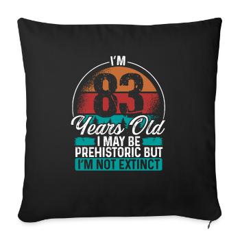 83 Birthday Idea Men Birthdays Funny 83 Year Old - Sofa pillowcase 17,3'' x 17,3'' (45 x 45 cm) - black - Front