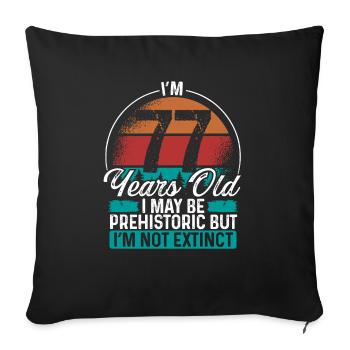 77 Birthday Idea Men Birthdays Funny 77 Year Old - Sofa pillowcase 17,3'' x 17,3'' (45 x 45 cm) - black - Front