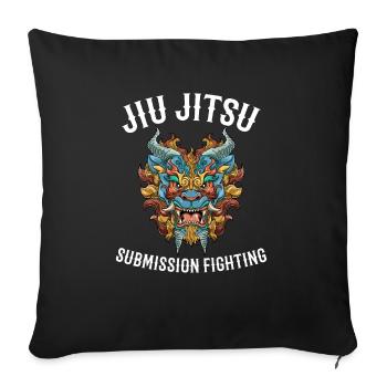 Submission Team Foo Dog - Brasilianisches Jiu - Sofakissenbezug 45 x 45 cm - Schwarz - Vorne