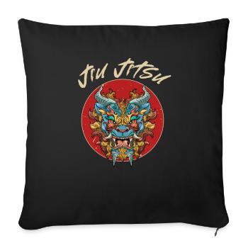 Brasilianisches Jiu Jitsu und Grappling - MMA BJJ - Sofakissenbezug 45 x 45 cm - Schwarz - Vorne