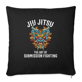 Die Kunst des Unterwerfungsgrapplings - Jiu Jitsu - Sofakissenbezug 45 x 45 cm - Schwarz - Vorne