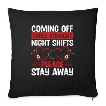 Quart d’urgence Appréciation de l’infirmière Infirmière de salle d’urgence - Housse de coussin décorative 45 x 45 cm - noir - Devant