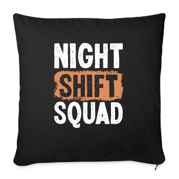 Night Shift Squad Worker Factory Job Production - Sofakissenbezug 45 x 45 cm - Schwarz - Vorne