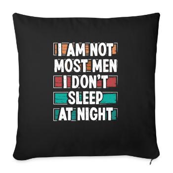 Shift Worker Funny Factory Worker Humor Night - Sofa pillowcase 17,3'' x 17,3'' (45 x 45 cm) - black - Front