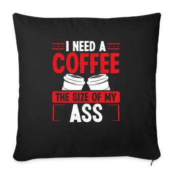 Night Shift Worker Funny Production Worker Humor - Sofa pillowcase 17,3'' x 17,3'' (45 x 45 cm) - black - Front