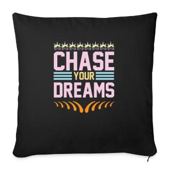 Live your dreams Unicorn - Sofa pillowcase 17,3'' x 17,3'' (45 x 45 cm) - black - Front