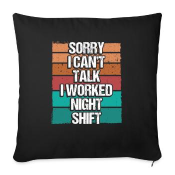 Factory Worker Night Shift Production Job Funny - Sofakissenbezug 45 x 45 cm - Schwarz - Vorne