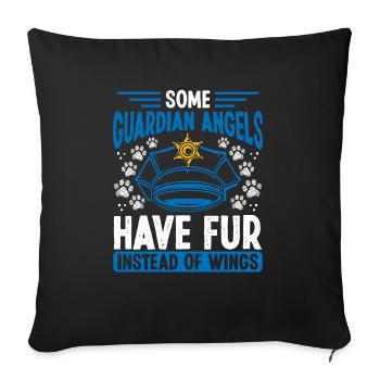 German Shepherd Police Dog Owner Police Animal - Sofa pillowcase 17,3'' x 17,3'' (45 x 45 cm) - black - Front