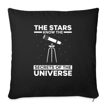 Les étoiles connaissent les secrets de l’univers - Housse de coussin décorative 45 x 45 cm - noir - Devant